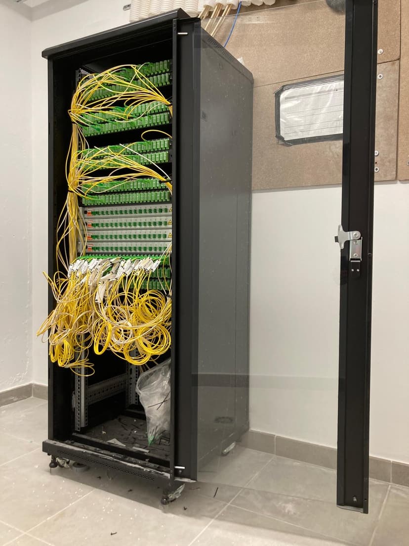 Rack de fibra óptica